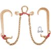 VEVOR 8 mm×30 cm G80 V-Kettenzaum mit 2 Beinen und 38 cm großen J-Haken und T-Haken