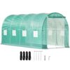 VEVOR Foliengewächshaus 4,6x2,1x2,1m Bogendach Gewächshaus Verzinkter Stahlrahmen PE Abdeckung Frühbeet Treibhaus Wasserdicht UV-Beständig Grün Mobiler Folientunnel Ideal für Anbau von Gemüse Blumen