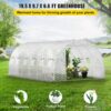 VEVOR Foliengewächshaus 6,1x3x2,1m Bogendach Gewächshaus Verzinkter Stahlrahmen 140 g/cm³ PE Mobiles Treibhaus Wasserdicht und UV-Beständig Frühbeet Geeignet für Anbau von Gemüse Blumen Pflanzen – Bild 2