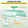VEVOR Bogendach Gewächshaus 6,1x3x2,1m Foliengewächshaus Verzinkter Stahlrahmen und PE Abdeckplane Treibhaus Tunnel Wasserdicht und UV-beständig Tomatengewächshaus Ideal für Anbau von Gemüse Blumen – Bild 3