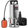 VEVOR Tauchwasserpumpe, 1300 W, 20000 l/h, mit 10 m Kabel und automatischem Schwimmerschalter, Edelstahl und Gusseisen für schmutzige oder saubere, leere Gartenteiche, Schwimmbäder, Whirlpools