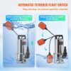 VEVOR Tauchwasserpumpe, 1300 W, 20000 l/h, mit 10 m Kabel und automatischem Schwimmerschalter, Edelstahl und Gusseisen für schmutzige oder saubere, leere Gartenteiche, Schwimmbäder, Whirlpools – Bild 5