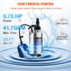 VEVOR Schmutzwasserpumpe 550W Tauchpumpe 230V Gartenpumpe Durchfluss 9500L/h Schmutzwassertauchpumpe IPX8 Auslass zuschneidbar zum Pumpen von Wasser aus Schwimmbädern Teichen Kellern – Bild 3