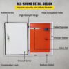 VEVOR Tesla-Ladestationsbox, 70 x 50 x 25 cm, Outdoor-Kabelbox, Ladebox, Kabel-Organizer, IP32 wasserdicht, staubdicht, Cool Roll Steel-Elektrogehäusebox, für Tesla-Wandanschluss – Bild 4