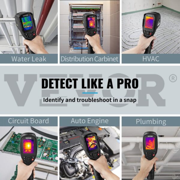VEVOR Handheld Wärmebildkamera 240x180 IR-Auflösung Infrarotkamera Thermometer 40mK Thermografie Kamera -20-550°C Thermokamera Identifizierung von Wilden Tiere Elektrisch Hotspots Fehlenden Isolierung – Bild 2