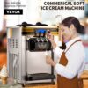 VEVOR Kommerzielle Softeismaschine 22-30 L/h Profi-Eismaschine mit LCD-Display, 3 Geschmacksrichtungen, Edelstahltrichter, Desktop-Design für Gastronomie & Gewerbe – Bild 2