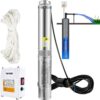 VEVOR 102 mm Tiefbrunnenpumpe 1100 W Brunnenpumpe 190 L/min Tauchpumpe max Förderhöhe 57m Rohrpumpe 230 V 50 Hz Sandpumpe IP68 Wasserpumpe 0-40°C Pumpe Ideal