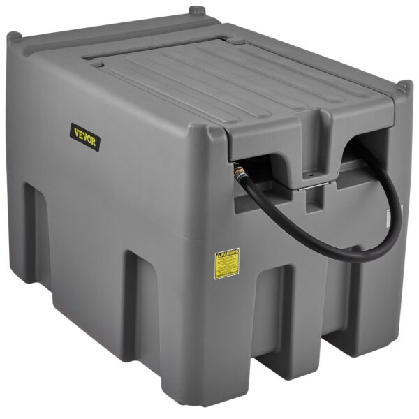 VEVOR Tragbarer Dieseltank 439,11 L Mobile Tankanlage Grau Dieseltankstelle 140 W Tankstation Dieseltank 2600 U/min Transporttank 12 V DC