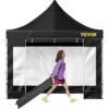 VEVOR Pavillon faltbar 3x3m Faltpavillon 240g PVC-beschichtetes Polyester Pop-Up-Pavillon 1,95-2,13m Einstellbar Partyzelt Gartenzelt Strandzelt für Hochzeiten oder andere kommerzielle Aktivitäten