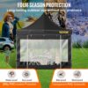 VEVOR Pavillon faltbar 3x3m Faltpavillon 240g PVC-beschichtetes Polyester Pop-Up-Pavillon 1,95-2,13m Einstellbar Partyzelt Gartenzelt Strandzelt für Hochzeiten oder andere kommerzielle Aktivitäten – Bild 3