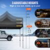 VEVOR Pavillon faltbar 3x3m Faltpavillon 240g PVC-beschichtetes Polyester Pop-Up-Pavillon 1,95-2,13m Einstellbar Partyzelt Gartenzelt Strandzelt für Hochzeiten oder andere kommerzielle Aktivitäten – Bild 4