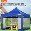 VEVOR Pavillon faltbar 3x3m Faltpavillon 240g PVC-beschichtetes Polyester Pop-Up-Pavillon 1,95-2,13m Einstellbar Partyzelt Festzelt Strandzelt Blau für Hochzeiten oder andere kommerzielle Aktivitäten – Bild 2
