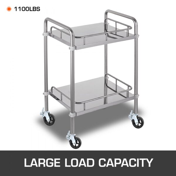 VEVOR Lenkrollen aus Polyurethan, 8 Zoll Eisenkern, Lenkstangenrollen mit Doppelfeststellbremse, verstellbare Füße, Tragfähigkeit 1100 lbs/500 kg pro Rad, 4er Pack – Bild 5