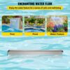 VEVOR Schwimmbad-Wasserfall-Überlaufrinne 120 x 11,5 x 8 cm Edelstahl-Schwimmbad-Wasserfallbrunnen mit buntem LED-StreifenSchlauchanschluss Fernbedienung, korrosionsbeständig für Teich Garten Pool – Bild 4