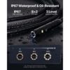VEVOR Endoskopkamera mit Licht Dreifach Linsen Industrie Endoskop 4,5" IPS Bildschirm Inspektionskamera 1920x1080 Wasserdichtes Rohrkamera Inspektion von Automotoren Abwasserkanälen HVAC-Kanälen – Bild 4