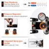 VEVOR Profi Dual Action Airbrush-Spritzpistole Set 18 - 23 L/min 120 W, 230 V Mini Airbrush Luftkompressor Gravity, Lackierpistole für Werbeillustrationen, Bodypainting, Modellbau, Nail Design – Bild 4