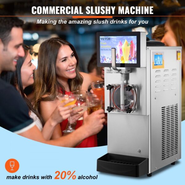 VEVOR 8 L Kommerzielle Slusheis Maschine, Slushgerät mit 17~23 L/Std. Slush Slushy Maschine, 1200 W Slush Maker Maschine 54 kg Slush Eismaschine Edelstahl Slushy Maschine 635 × 290 × 860 mm – Bild 2 VEVOR 8 L Kommerzielle Slusheis Maschine, Slushgerät mit 17~23 L/Std. Slush Slushy Maschine, 1200 W Slush Maker Maschine 54 kg Slush Eismaschine Edelstahl Slushy Maschine 635 × 290 × 860 mm – Bild 2