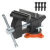 VEVOR 11,5cm Schraubstock 240° Drehbar Sphäroguss Werkbankschraubstock 1,5-4,5cm Rohrspanndurchmesser Schraubstock 8,5 cm Backenöffnung Parallelschraubstock Ideal zum Schärfen Schleifen Schneiden usw.