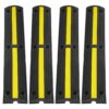 VEVOR Kabelschutzmatte Kabelkanal schwarz Kabelkanal außenbereich 4x 1-Kanal Schlauchbrücke Kabelbrücke Überfahrschutz Kabel 100x 15x3,1cm