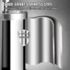 VEVOR Manueller Wurstfüller Wurstfüllmaschine 3 L, Edelstahl + Aluminium Professionelle Silberne Wurstmaschine inkl. 16 / 19 / 22 mm Füllrohre, Vertikale Wurstpresse mit Tischklemme Hausgemacht – Bild 3