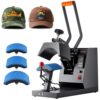 VEVOR Hut-Heizpresse, 4 in 1 Kappen-Wärmepresse, 15,2x7,6 cm Klappschalen-Sublimationsübertragung, LCD-Digital-Timer-Temperaturregelung mit 4 gebogenen Heizelementen (6x3/6,7x2,7/6,7x2,7x2,7 cm)