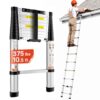 VEVOR 3,2m Teleskopleiter Rutschfester Klappleiter 48x9,5x76,5cm Stehleiter Ein-Knopf-Rückzug Mehrzweckleiter Aluminiumlegierung 170kg Belastbarkeit Ideal für Hausreparaturen Dekoration Wandanstrich VEVOR 3,2m Teleskopleiter Rutschfester Klappleiter 48x9,5x76,5cm Stehleiter Ein-Knopf-Rückzug Mehrzweckleiter Aluminiumlegierung 170kg Belastbarkeit Ideal für Hausreparaturen Dekoration Wandanstrich