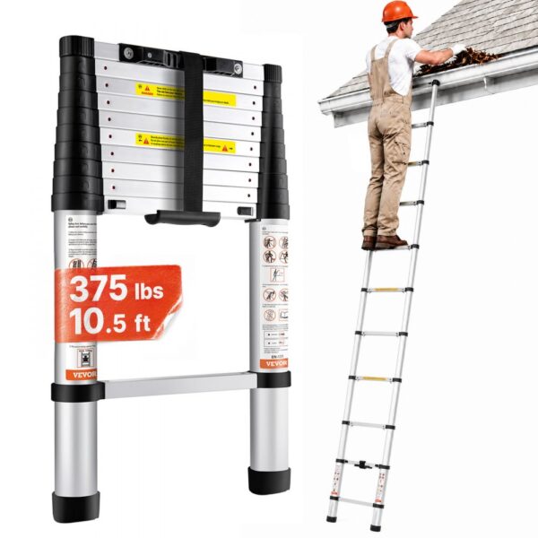 VEVOR 3,2m Teleskopleiter Rutschfester Klappleiter 48x9,5x76,5cm Stehleiter Ein-Knopf-Rückzug Mehrzweckleiter Aluminiumlegierung 170kg Belastbarkeit Ideal für Hausreparaturen Dekoration Wandanstrich VEVOR 3,2m Teleskopleiter Rutschfester Klappleiter 48x9,5x76,5cm Stehleiter Ein-Knopf-Rückzug Mehrzweckleiter Aluminiumlegierung 170kg Belastbarkeit Ideal für Hausreparaturen Dekoration Wandanstrich
