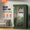VEVOR Inline Kanalventilator, 8 Zoll 807 CFM mit Temperatur-Feuchtigkeitsregler, leiser EC-Motor Belüftung Abluftventilator für Kühlung Booster, Wachstumszelte, Hydrokultur – Bild 2 VEVOR Inline Kanalventilator, 8 Zoll 807 CFM mit Temperatur-Feuchtigkeitsregler, leiser EC-Motor Belüftung Abluftventilator für Kühlung Booster, Wachstumszelte, Hydrokultur – Bild 2