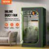 VEVOR Inline Kanalventilator, 6 Zoll 402 CFM mit Temperatur-Feuchtigkeitsregler, leiser EC-Motor Belüftung Abluftventilator für Kühlung Booster, Wachstumszelte, Hydrokultur – Bild 2 VEVOR Inline Kanalventilator, 6 Zoll 402 CFM mit Temperatur-Feuchtigkeitsregler, leiser EC-Motor Belüftung Abluftventilator für Kühlung Booster, Wachstumszelte, Hydrokultur – Bild 2
