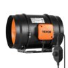VEVOR Inline-Rohrventilator, 203,2 mm, Rauchabzug, Inline-Kanalventilator mit variablem Drehzahlregler, leiser Abluftventilator mit AC-Motor für Kühlverstärker, Wachstumszelte, Hydrokultur