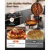VEVOR Rundes Waffeleisen Waffel 1300 W, Kontaktgrill Belgische Waffeleisen 4 Stk. Edelstahl Waffeln Automat inkl. Lebensmittelclip & Bürsten & Verbrühungssicherer Griff, für Cafés, Restaurant usw. – Bild 2 VEVOR Rundes Waffeleisen Waffel 1300 W, Kontaktgrill Belgische Waffeleisen 4 Stk. Edelstahl Waffeln Automat inkl. Lebensmittelclip & Bürsten & Verbrühungssicherer Griff, für Cafés, Restaurant usw. – Bild 2