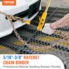 VEVOR Ratschen-Kettenbinder, 7,9375-9,525 mm Schwerlast-Lastbinder, mit G80-Ketten,3220kg, sichere Belastungsgrenze, arbeitssparender Anti-Rutsch-Griff, für Tieflader-LKW-Anhänger, 4 Stück – Bild 2