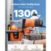 VEVOR Profi Kernbohrmaschine Magnetbohrmaschine 1300 W, Kernbohrmaschine Magnetbohreinheit 13000 N 40 mm, 810 U/min Magnetkernbohrsystem für Schiffsbau, Brückenbau, Windkrafterzeugung – Bild 2