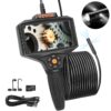 VEVOR Endoskopkamera Dreifachlinse 5" IPS-Bildschirm 854x480 Inspektionskamera 5m Kabel Rohrkamera 5000mAh Akku für 5-6Std. Kanalkamera IP67 Endoskop 180°Drehbar Automotoren Abwasserkanäle HVAC-Kanäle