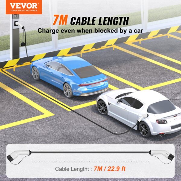 VEVOR Typ2 Ladekabel für Elektroauto/Hybrid EV Ladekabel E-Autoladekabel Wallbox 22kw TPU-Ladekabel 7m Kabellänge 3-Phase AC 380V Typ2 auf Typ2 Wasser-/Staubdicht Mit Allen Typ-2-Modellen Kompatibel – Bild 2 VEVOR Typ2 Ladekabel für Elektroauto/Hybrid EV Ladekabel E-Autoladekabel Wallbox 22kw TPU-Ladekabel 7m Kabellänge 3-Phase AC 380V Typ2 auf Typ2 Wasser-/Staubdicht Mit Allen Typ-2-Modellen Kompatibel – Bild 2