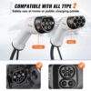 VEVOR Typ2 Ladekabel für Elektroauto/Hybrid EV Ladekabel E-Autoladekabel Wallbox 22kw TPU-Ladekabel 7m Kabellänge 3-Phase AC 380V Typ2 auf Typ2 Wasser-/Staubdicht Mit Allen Typ-2-Modellen Kompatibel – Bild 3 VEVOR Typ2 Ladekabel für Elektroauto/Hybrid EV Ladekabel E-Autoladekabel Wallbox 22kw TPU-Ladekabel 7m Kabellänge 3-Phase AC 380V Typ2 auf Typ2 Wasser-/Staubdicht Mit Allen Typ-2-Modellen Kompatibel – Bild 3