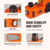 VEVOR Elektrischer Wagenheber 5 t, 180 W Elektro Hydraulik Wagenheber Hubbereich 155 bis 450 mm Hydraulischer Heber für Autos und SUVs inklusive Batterieclip sowie Werkzeugkasten und Netzkabel – Bild 5