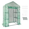 VEVOR Foliengewächshaus 141x74,5x205cm Tomatengewächshaus 15kg Tragfähigkeit Treibhaus Gartenhaus Frühbeet PE-Material Stahlrohr Tomatenhaus Gemüse Gewächshaus mit 4 Regalen Pflanzenhaus