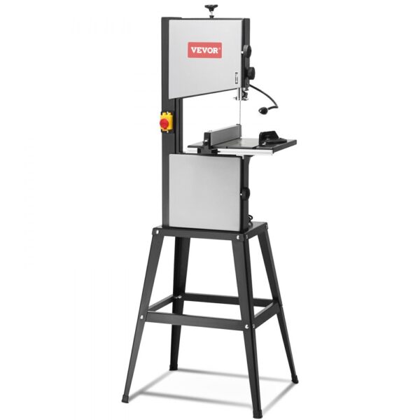 VEVOR Bandsäge mit Ständer, 9,65 Zoll, 506 U/min / 920 U/min, Tischbandsäge mit zwei Geschwindigkeiten, 370 W, 1/2 PS-Motor, 6 Zoll Schnitthöhe, 72,13 Zoll Sägeblattlänge, mit Anschlag und Gehrungsanschlag, für die Holzbearbeitung von Aluminium und Kunststoff VEVOR Bandsäge mit Ständer, 9,65 Zoll, 506 U/min / 920 U/min, Tischbandsäge mit zwei Geschwindigkeiten, 370 W, 1/2 PS-Motor, 6 Zoll Schnitthöhe, 72,13 Zoll Sägeblattlänge, mit Anschlag und Gehrungsanschlag, für die Holzbearbeitung von Aluminium und Kunststoff