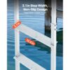 VEVOR Dockleiter 3 abnehmbare Stufen 227 kg Tragkraft, Ponton-Bootsleiter aus Aluminiumlegierung mit 8 cm breiter Stufe und rutschfester Gummimatte, für das Einsteigen in Schiffe/Seen/Schwimmbäder – Bild 4