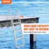 VEVOR Dockleiter, 4 abnehmbare Stufen, Pontonleiter aus Aluminiumlegierung, rutschfestes Stufendesign, einfach zu installieren, geeignet für Boot-/See-/Pool-/Meeres-Boarding – Bild 2