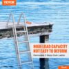 VEVOR Badeleiter Bootsleiter abnehmbar 5 Stufen 159kg Traglast 610x455x1825mm – Bild 2