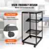 VEVOR 20U Server-Rack mit offenem Rahmen, freistehender oder wandmontierter Netzwerk-Server-Rack, 4-Pfosten-AV-Rack mit Rollen, bietet Platz für Ihre gesamte Netzwerk-IT-Ausrüstung, AV-Ausrüstung – Bild 5