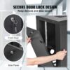 VEVOR 12U Netzwerk-Serverschrank zur Wandmontage, 14,8" tief, Server-Rack-Schrankgehäuse, max. 90kg/200 lbs. Bodenmontierte Ladekapazität, mit abschließbaren Türseitenwänden, für IT-Geräte, A/V-Geräte – Bild 5