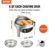 VEVOR 2-teiliger Speisenwärmer Wärmebehälter Chafing-Dish-Set Rolldeckel 5,5 L x 2, Rund Edelstahl Wärmebehälter Buffet Set inkl. Kraftstoffhalter & Esszange, für Restaurants, Buffets, Schulen usw. – Bild 2 VEVOR 2-teiliger Speisenwärmer Wärmebehälter Chafing-Dish-Set Rolldeckel 5,5 L x 2, Rund Edelstahl Wärmebehälter Buffet Set inkl. Kraftstoffhalter & Esszange, für Restaurants, Buffets, Schulen usw. – Bild 2