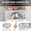 VEVOR 2-teiliger Speisenwärmer Wärmebehälter Chafing-Dish-Set Rolldeckel 5,5 L x 2, Rund Edelstahl Wärmebehälter Buffet Set inkl. Kraftstoffhalter & Esszange, für Restaurants, Buffets, Schulen usw. – Bild 3 VEVOR 2-teiliger Speisenwärmer Wärmebehälter Chafing-Dish-Set Rolldeckel 5,5 L x 2, Rund Edelstahl Wärmebehälter Buffet Set inkl. Kraftstoffhalter & Esszange, für Restaurants, Buffets, Schulen usw. – Bild 3