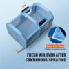 VEVOR Farbkabine DIY Sprühmalerei Sprühfarbe Schutzzelt 950 W, Blau 4 x 2,2 x 2,35 m Lackierzelt 210D Oxford-Gewebe Sprühfarbe Zelt Tragbare Sprühfarbe Farbstand DIY-Sprühmalerei – Bild 4