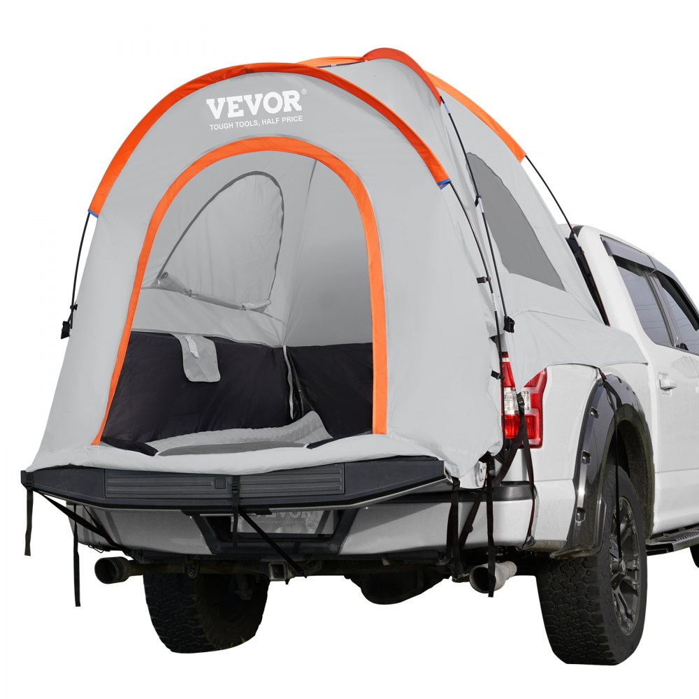 VEVOR Dachzelt Truck Lkw Zelt 200 x 165 x 170 cm, Doppelschichtzelt Outdoors Pickup Truck Zelt LKW Bett Zelt Outdoor Familie Camping Reise Autozelt, Wasserdichtes Autodachzelt Heckzelt Tragetasche