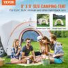 VEVOR Dachzelt Busvorzelt 240 x 240 x 230 cm, Auto Zelt Heckklappe Inkl. Doppelschichtzelt PU2000 mm Dachzelt Autodachzelt Wasserdicht, Geeignet für Camping, Adventure, Risen, Picknick usw. – Bild 2