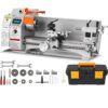VEVOR Metalldrehmaschine 17,8x40,6cm Drehbank Metall 50-2500U/min Tischdrehbank Tischdrehmaschine 800W 9x metrische (von 0,5 bis 3 mm) 10x zöllige (von 10 bis 44 TPI) Gewinde MT5 Spindelkonus